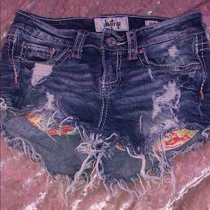 Super Cute Designed Pocket Cut Offs